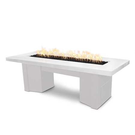 The Outdoor Plus 78 Alameda Fire Table Smooth Concrete, 110V Play Electr. Ignit., Liq. Propane OPT-ALMGFRC78EKIT-LIM-WHT-LP